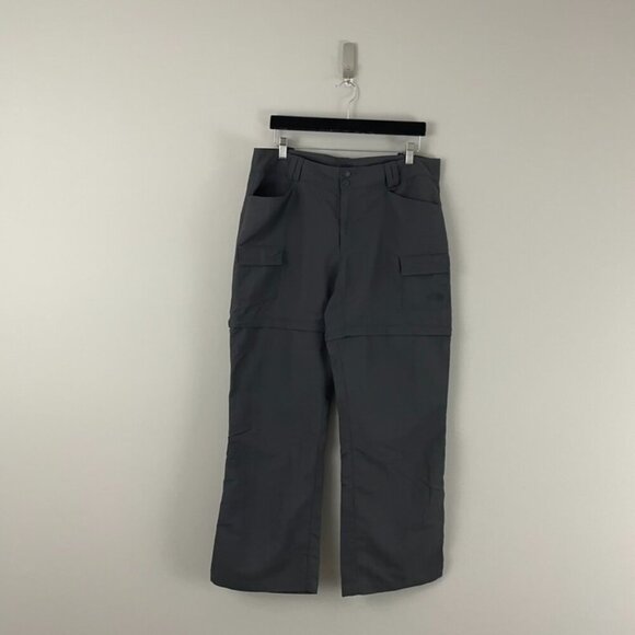 The North Face Gray Convertible Outdoor Hiking Cargo Pants Size 16 Short - Picture 1 of 7